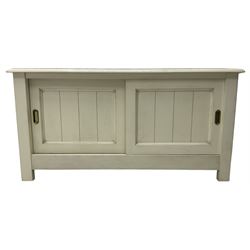 Cream finish low side cabinet, moulded r