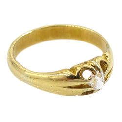 Early 20th century 18ct gold single stone old cut diamond ring, diamond approx 0.30 carat