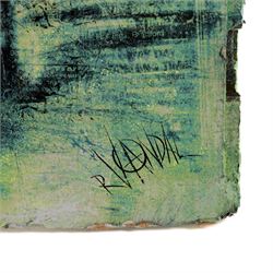 Rourke Van Dal (British 1969-): Dreams from the Gutter, mixed media on board laid on to pallet signed 68cm x 62cm (unframed)