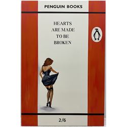 Fern (British 1996-): 'Hearts are Made to be Broken', acrylic on canvas, signed verso 150cm x 100cm 
Provenance: private collection, purchased from the Yield Gallery, London