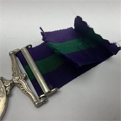 Elizabeth II General Service Medal with Cyprus clasp awarded to 5042223 A.C.2 W. Whitfield RAF; with ribbon