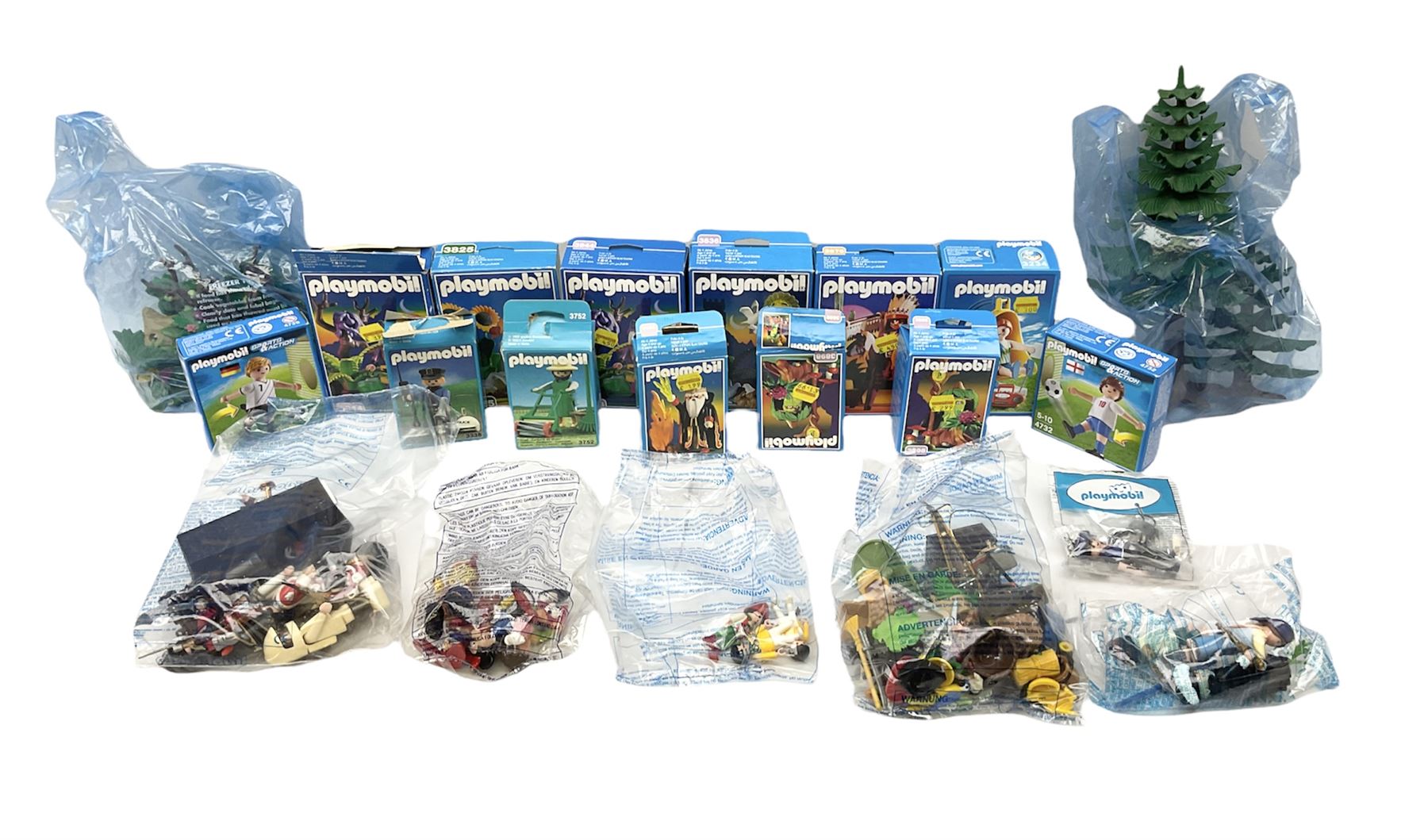 Playmobil - thirteen boxed figures including two Sports Action in unopened boxes; and a large quantity of unboxed figures and accessories