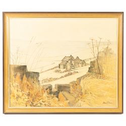 Alan Stuttle (Scarborough 1939-): 'Yorkshire Landscape', oil on canvas signed, titled and dated 1974 verso 50cm x 60cm