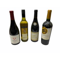 Mixed wine including Veranda 2007 Pinot Noir, 75cl, 14.5%vol etc, ten bottles, various contents and proofs