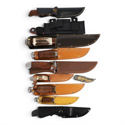 Four Bowie knife by J. Nowill & Sons Sheffield England together with four others