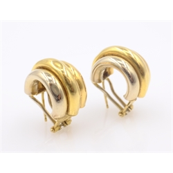  Fred Paris pair of 18ct gold hoop ear-rings, stamped 750  