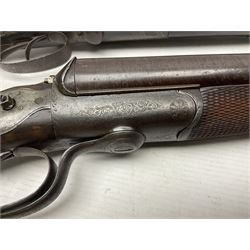 SHOTGUN CERTIFICATE REQUIRED - 19th century John Adams of London 12-bore double barrel side-by-side hammer gun with screw under-lever opening, 76cm (30