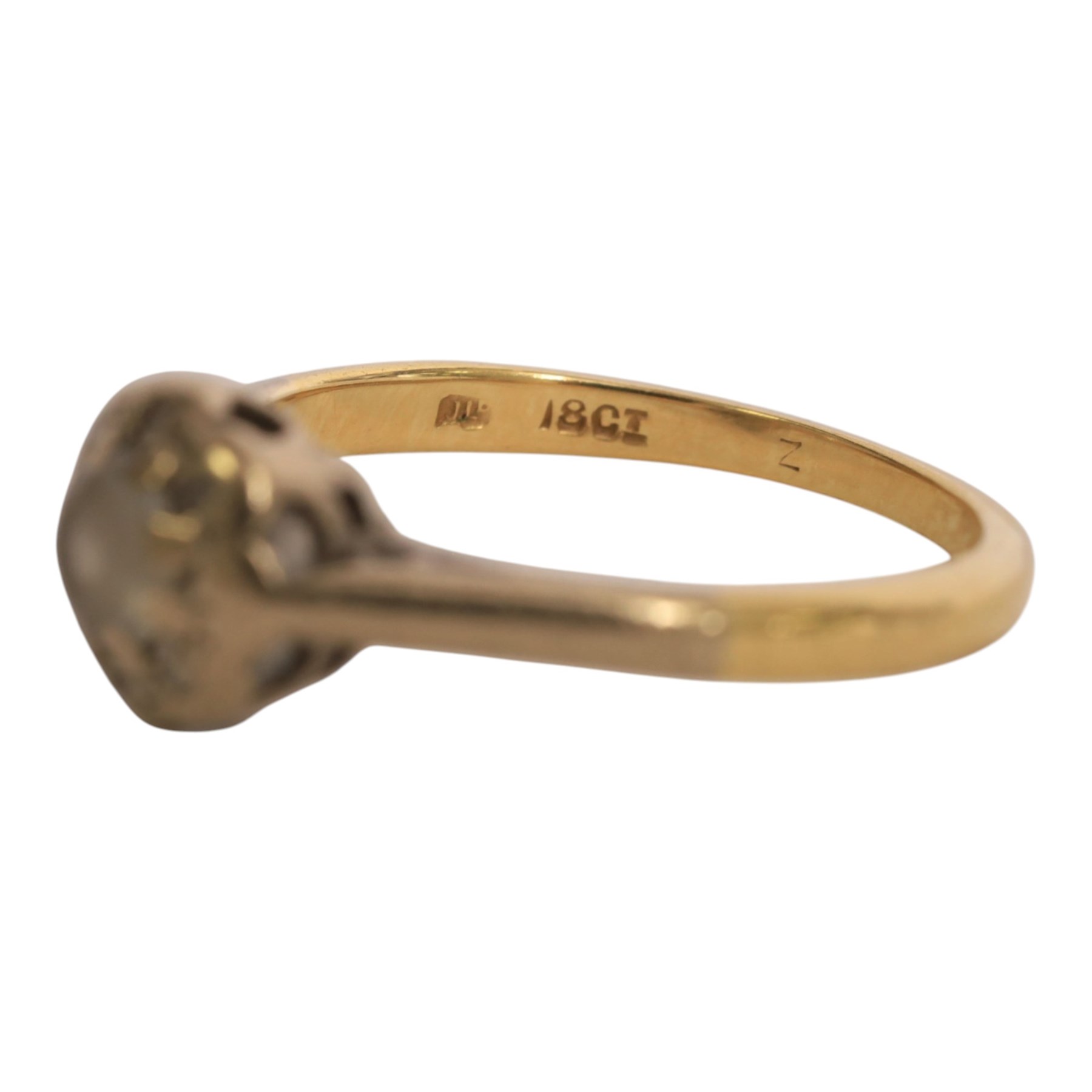 18ct gold stone set ring