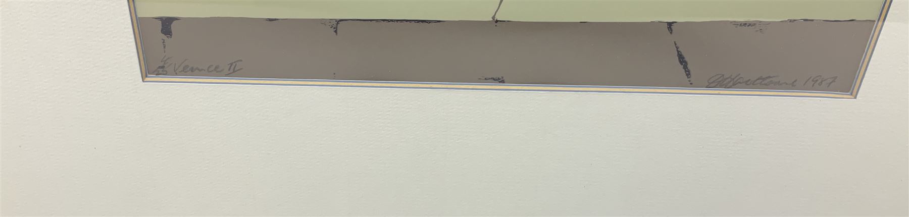 D hawthorne (British 20th century): 'Venice II', limited edition screen print signed titled numbered 4/25 and dated 1987, 34cm x 25cm