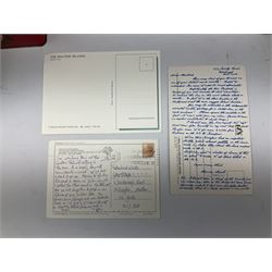 Collection of Victorian and later postcards of mainly Royal Mail interest, of mainly photographical form, together with a collection of National Postcard Week postcards from various years, housed in albums and loose 