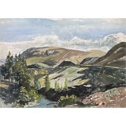 James Mcintosh Patrick (Scottish 1907-1998): 'Sma Glen near Crieff' Perthshire, watercolour signed and titled 28cm x 40cm
Provenance: with The Fine Art Society, title label verso dated April 1946, No.86