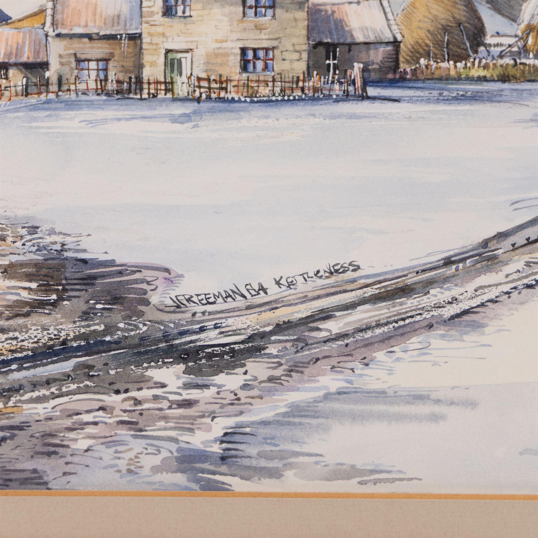 John Freeman (British 1942-): 'Kettleness', watercolour signed titled and dated '84, 32cm x 50cm 