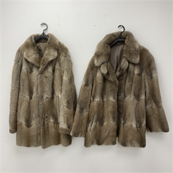 Grey Persian Lamb coat by Sixth Sense, Sheepskin coat, Astraka faux fur coat and two matching fur coats (5)