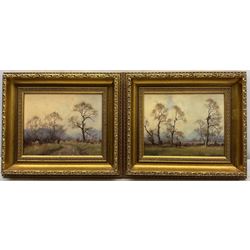James Wright (British 1935-): Countryside Scenes, pair oils on board signed 19cm x 24cm (2)