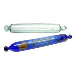 19th century Bristol blue glass rolling 