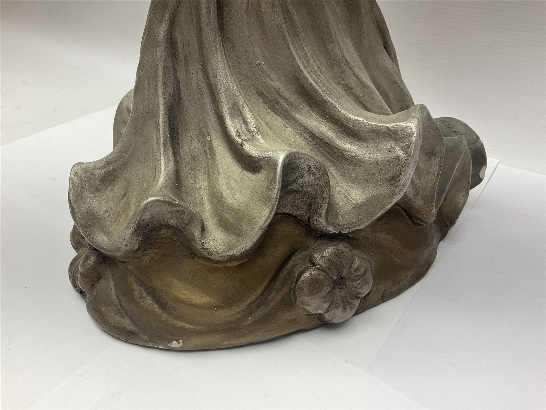 After Alexsander Danel for Austin Sculpture, Windswept, sculpture modelled as a female in flowing dress 