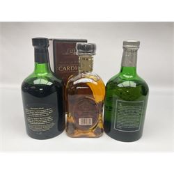 Tobermory Isle of Mull, malt Scotch whisky, Bunnahabhain 12 year old, single malt Scotch whisky and Cardhu 12 year old Scotch whisky, various contents and proof