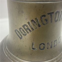 Ship's bell inscribed 'Dorington Court London', H16cm  