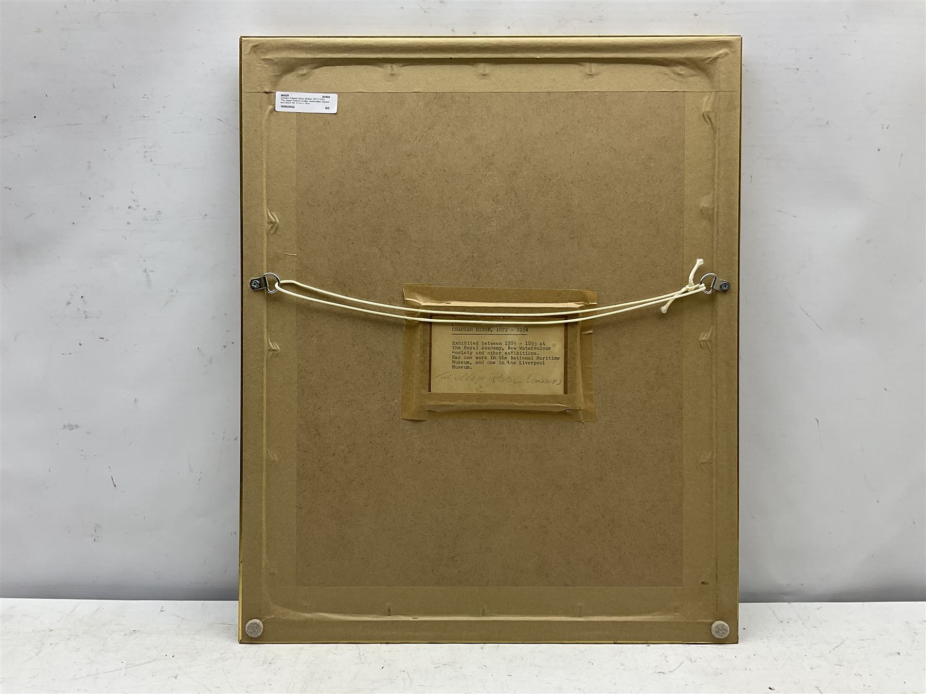 Charles Edward Dixon (British 1872-1934): The Upper Pool of London, watercolour signed and dated '92, 27cm x 19cm