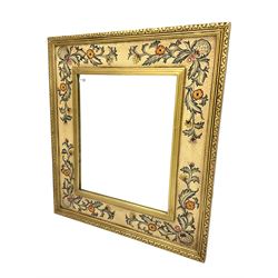 Classical painted and gilt framed wall mirror