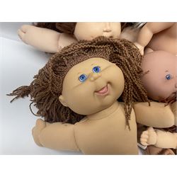 Plush covered soft toy of a swimming duck with squeeze type musical action L17cm; and collection of ten Cabbage Patch type dolls by various makers including Mattel, Hasbro, Appalachian Artworks, Migliorati etc