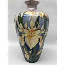 Moorcroft vase, of shouldered tapering form, decorated in the Windrush pattern, circa 2000, H32cm 