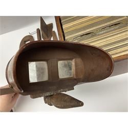 Underwood & Underwood sun sculpture stereoscope viewer, together with three other stereoscope viewer, and box of stereoscopic views by Realistic Travels 