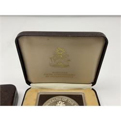 Two Commonwealth of the Bahamas 1978 ten dollar silver coins, both cased with certificates