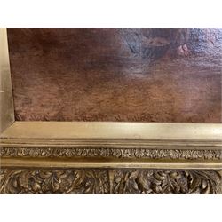 Richard Elmore (British 1818-1898): ‘Shanklin Cove Isle of Wight’, oil on canvas signed titled and dated 1867, 74cm x 125cm in impressive 19th century gilt frame