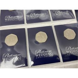 Great British and World coins, including two The Royal Mint Experience 2018 Sir Isaac Newton fifty pence coins on cards, commemorative crowns, Queen Elizabeth II 1999 five pounds, pre-decimal coinage, various Isle of Man fifty pence pieces etc