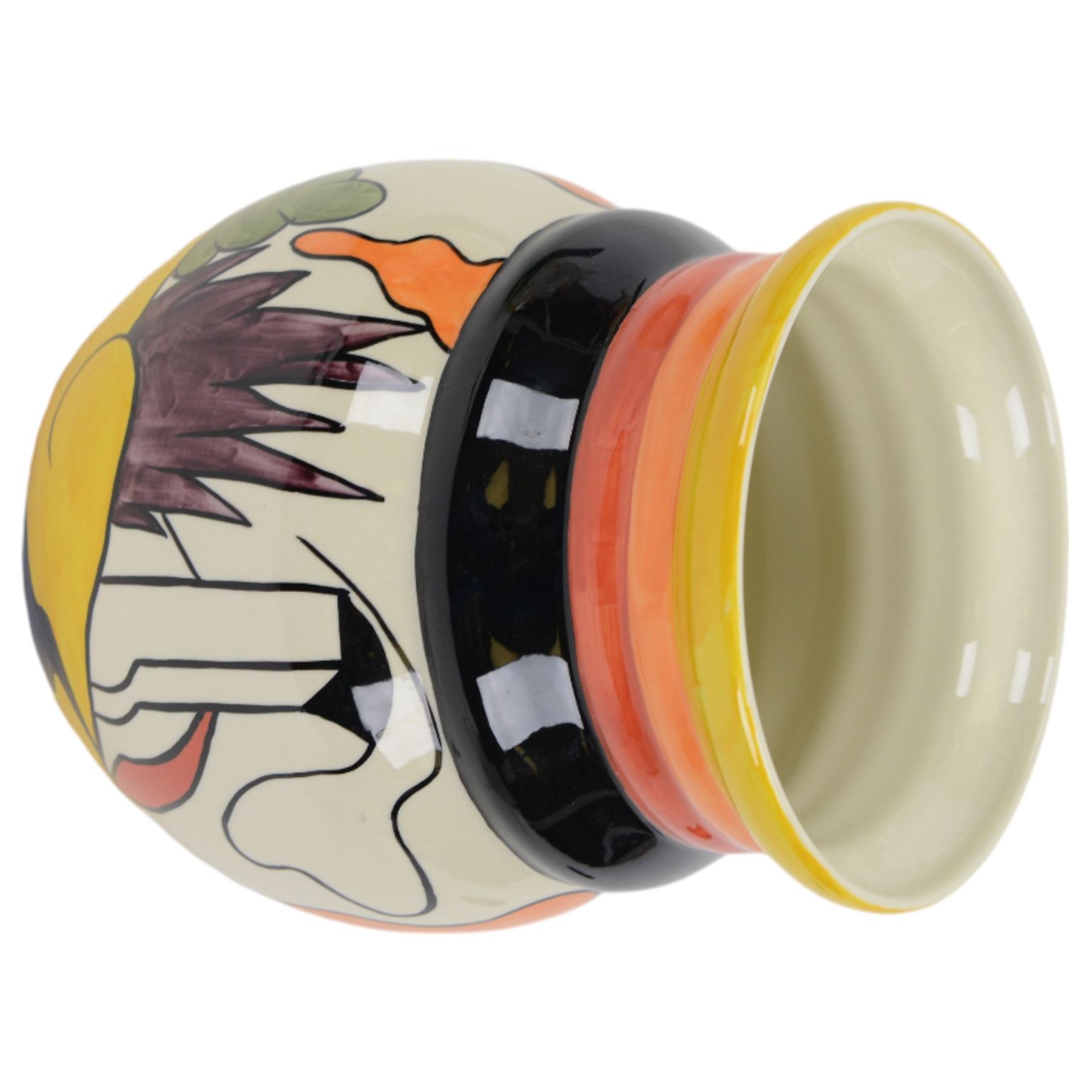 Lorna Bailey for Old Ellgreave Pottery twin handled vase and teapot, decorated in the ‘Bridge and Stream’ pattern, together with a vase and jug, decorated in the ‘House and Path’ pattern, tallest H21.5cm (4)