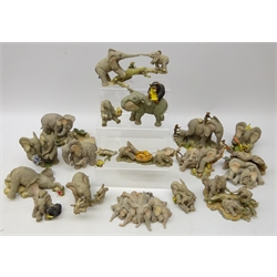  Collection of Tuskers 'Small Elephants in a Big Box' sculptures, all boxed  