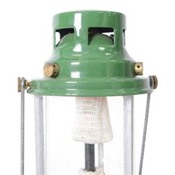 WWI British Officers paraffin lamp by JC & W Lord, Birmingham, complete with carrying case containing fuel can, together with a military issued Bialladin lamp with broad arrow marked 1955