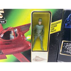 Star Wars - La Guerra De Las Galaxias La Guerre Des Etoiles/Shadows of the Empire - TIE Fighter; Cloud Car; Airspeeder; Landspeeder; Death Star Escape; Detention Block Rescue; Imperial Speeder Bike; Boba Fett IG-88; and Crowd Control Stormtrooper; all boxed/carded (9)