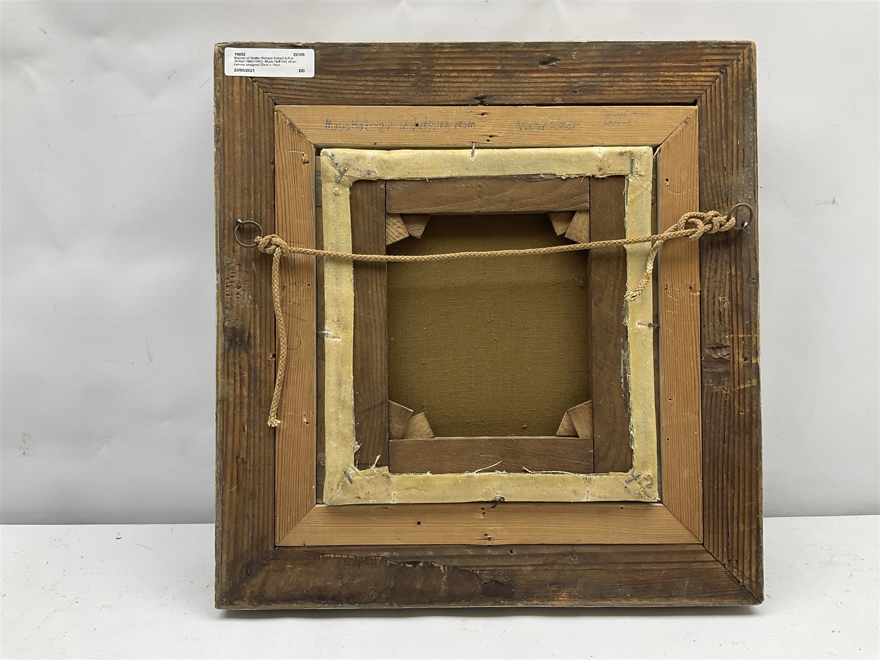 Manner of Walter Richard Sickert A.R.A. (British 1860-1942): Music Hall Girl, oil on canvas unsigned 20cm x 19cm