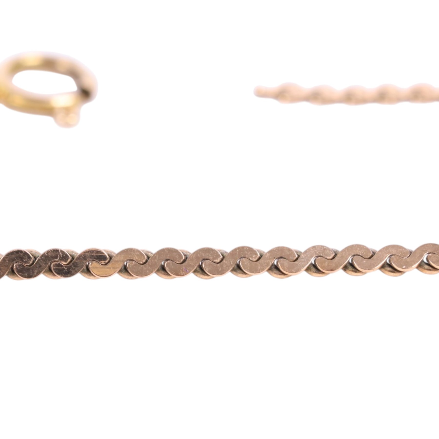 9ct gold chain links, hallmarked