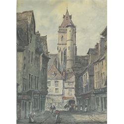 James W Milliken (British 1887-1930): 'Amiens Street', watercolour signed, inscribed verso 24cm x 16cm
