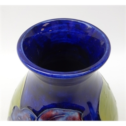  Moorcroft Anemone baluster vase on blue ground, H20cm   