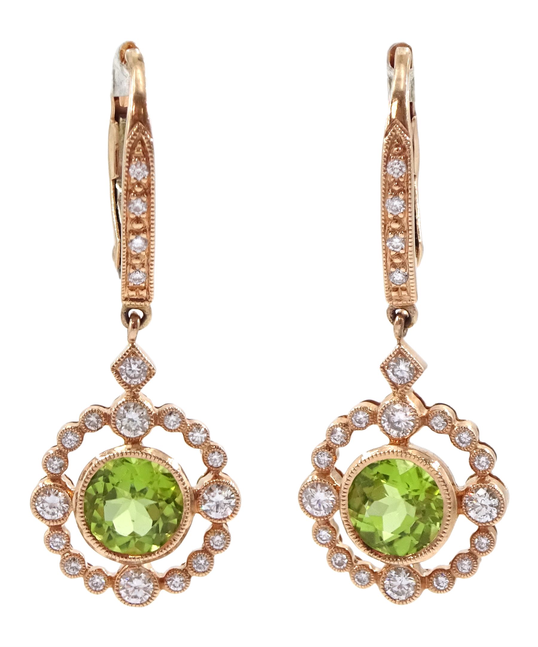 Peridot Pear Dangle Earrings – Miki and Jane