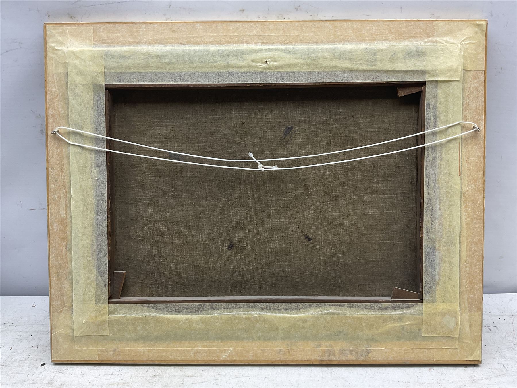 Owen Bowen (Staithes Group 1873-1967): Rocks near Ravenscar, oil on canvas signed 30cm x 40cm