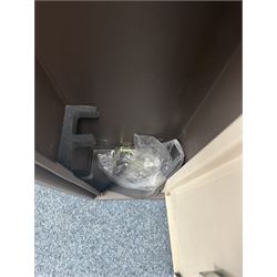 Modern metal gun cabinet, double locks with keys two sets of keys