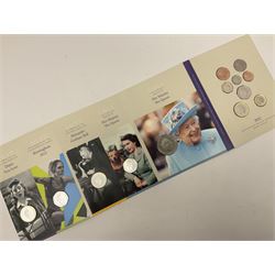 The Royal Mint United Kingdom 2022 brilliant uncirculated annual coin set, in card folder