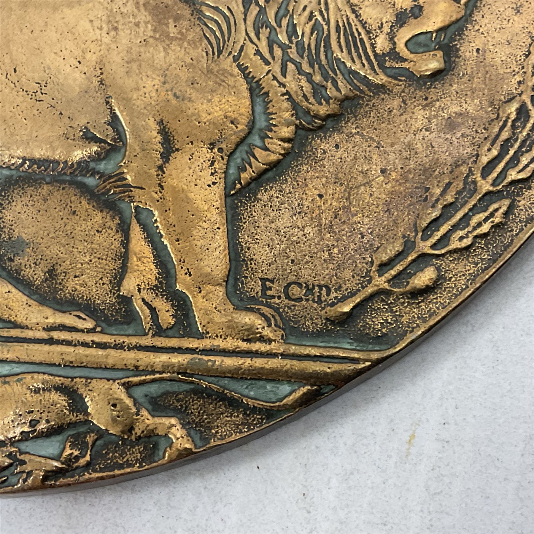 WWI bronze death plaque for Alfred Bernard Walsh