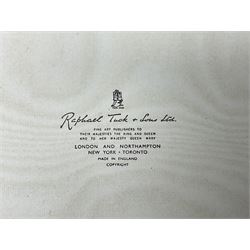 King George VI and Queen Elizabeth - signed 1949 Christmas card with gilt embossed crown to cover, black and white photograph to the interior, of The King and Queen riding in an open carriage to their Silver Wedding Celebration, signed 'George R. Elizabeth R.'