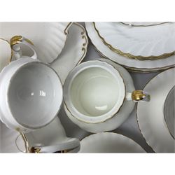 Royal Albert Val D'or pattern tea service for six, comprising teapot, milk jug, sucrier, six teacups and saucers, tea plates, side plates, dessert plates, etc (33)