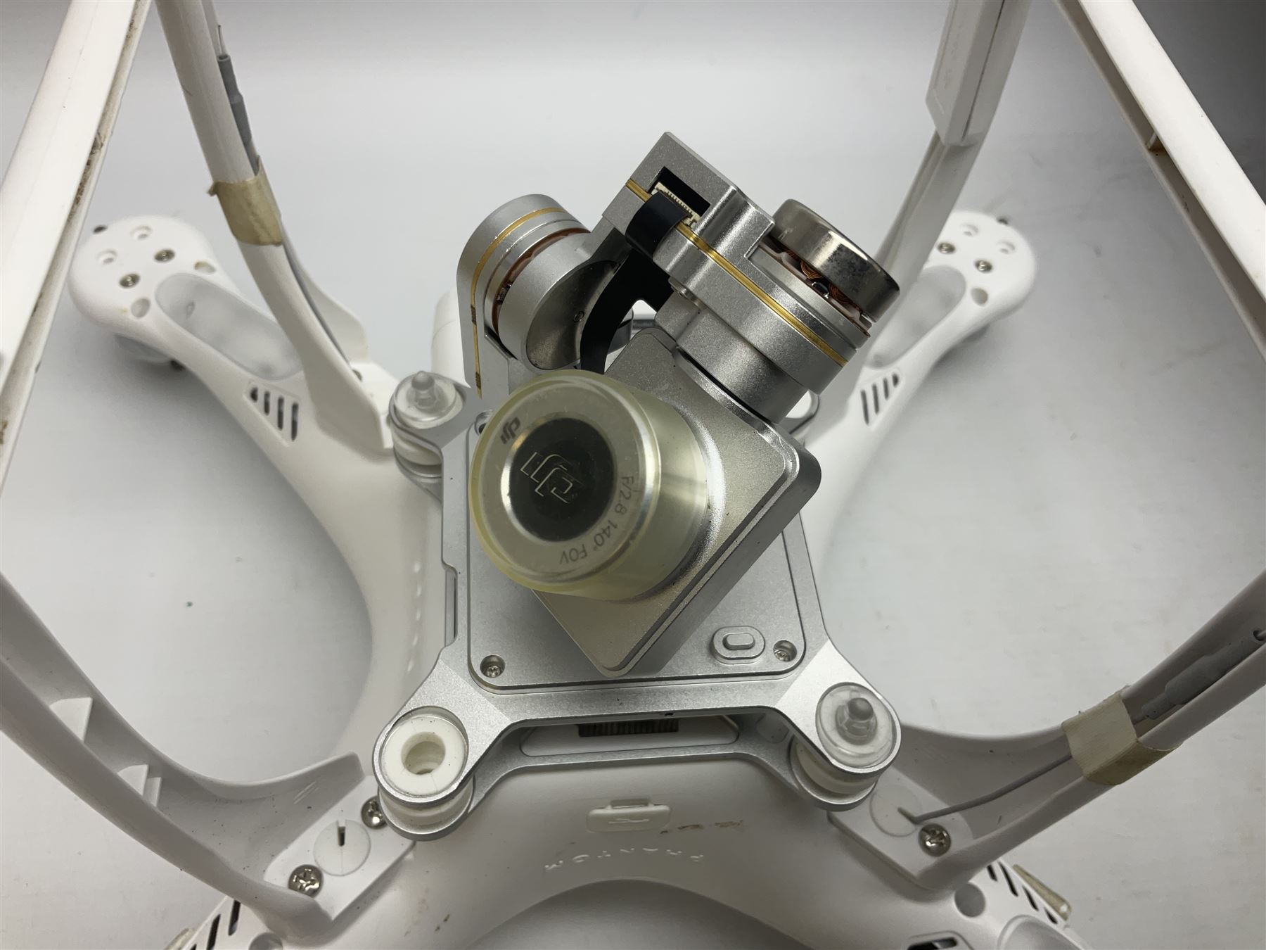 DJI Phantom 2 Vision Plus 3.0 drone, with controller, battery pack, blades, chargers and other accessories in fitted foam lined hard plastic case