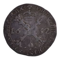 Spanish Netherlands Philip IV 1632 silver Patagon coin
