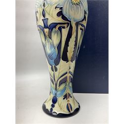 Moorcroft Collectors Club vase, of inverted baluster form, decorated in the Meconopsis pattern by Rachel Bishop, circa 2004, limited edition no. 14/150, H27.5cm, with original box