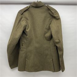 British M22 khaki tunic for the Hampshire Regiment with WW1 trio ribbon bar