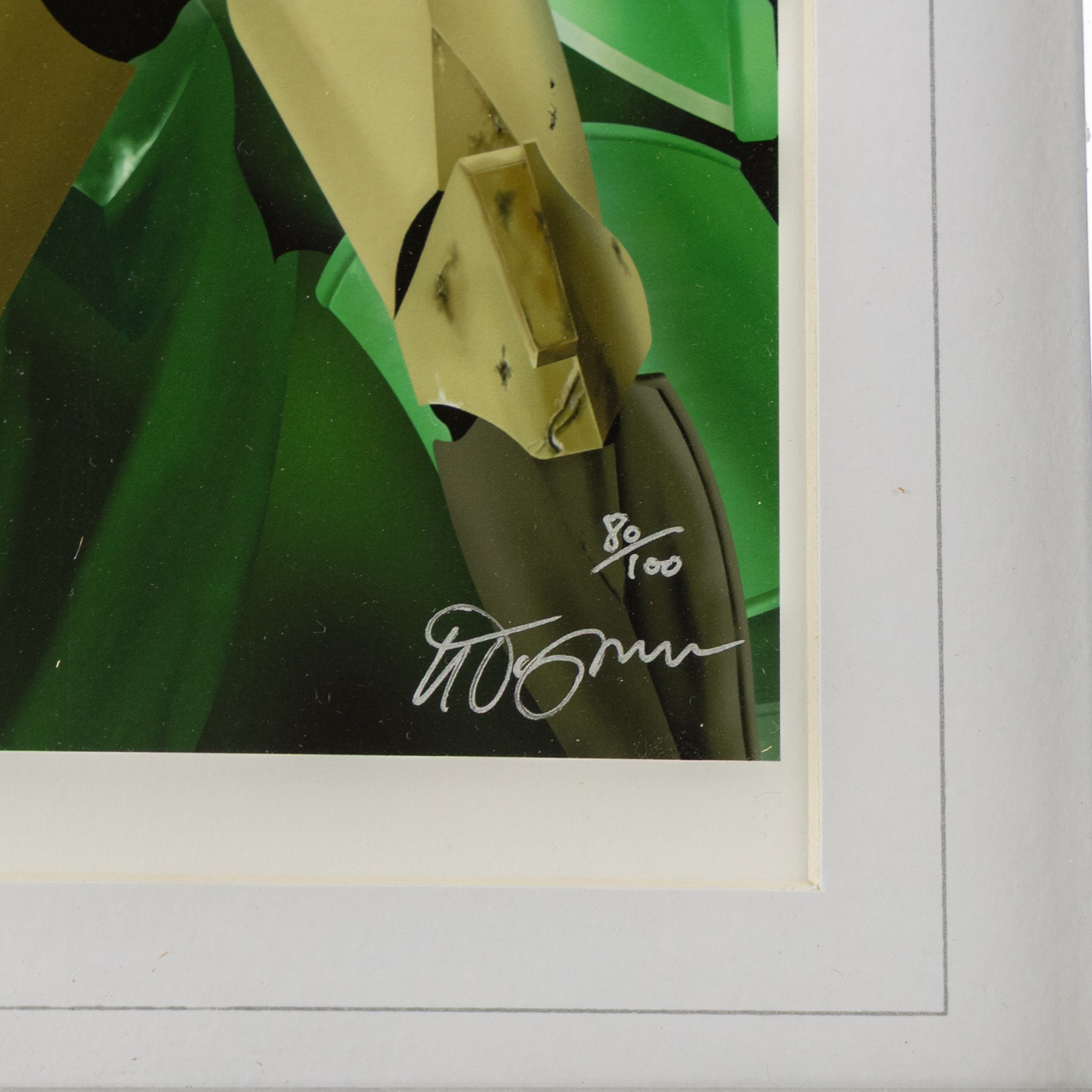 Five framed Cards Inc Star Wars Revenge of the Sith prints, comprising Mace Windu, Yoda, C-3PO, Darth Vader and R2-D2, the R2-D2 example signed by actor Kenny Baker, together with a collection of six smaller limited edition Star Wars art prints, largest H39cm (11)